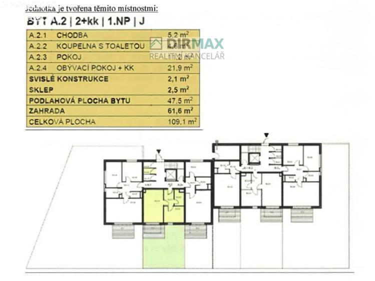 Продажа квартиры 2+KK Plzeň, Nad Dvorem 947/3 č. 26