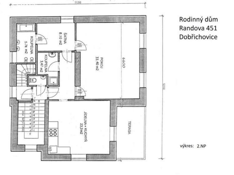 Prodej rodinného domu Dobřichovice, Randova č. 24