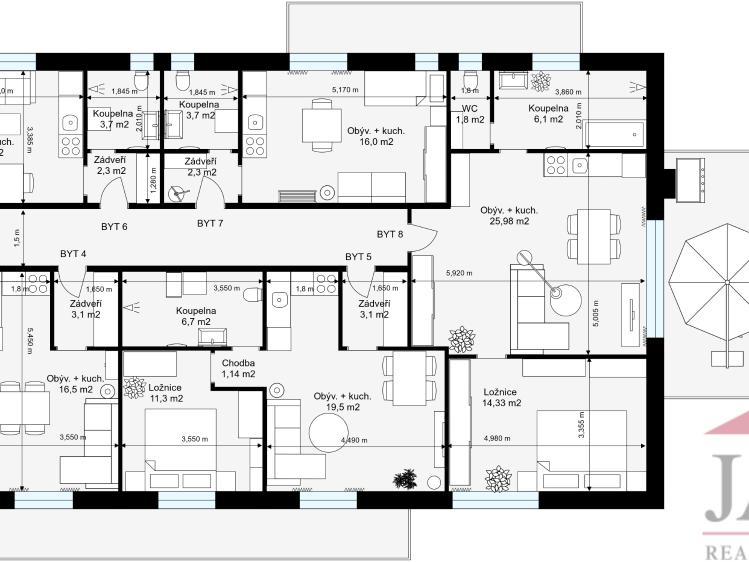 Продажа квартиры 2+KK Dlouhá Ves č. 2