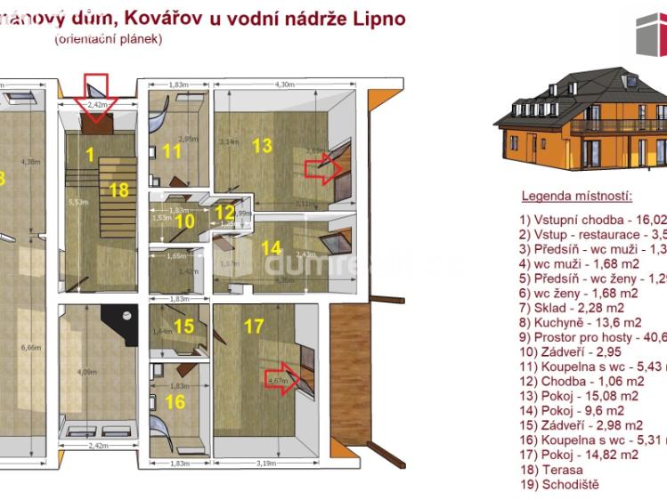 Prodej ubytovacího zařízení Frymburk č. 2