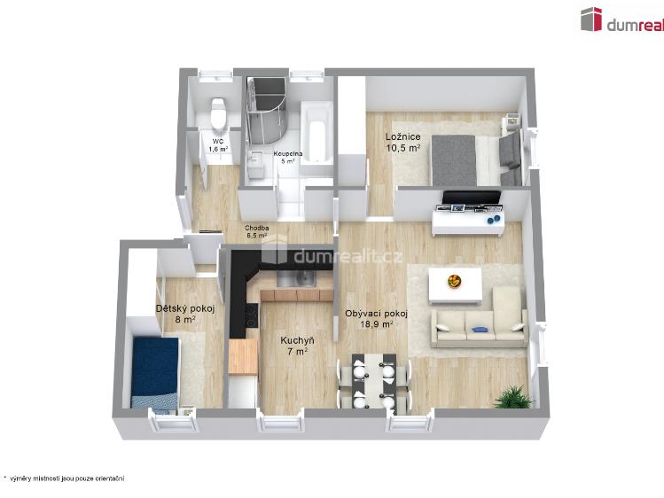 Prodej bytu 3+KK Jáchymov, Husova č. 4