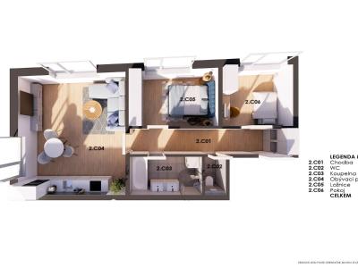 Sale apartment 3+KK Otice, Hlavní č. 6