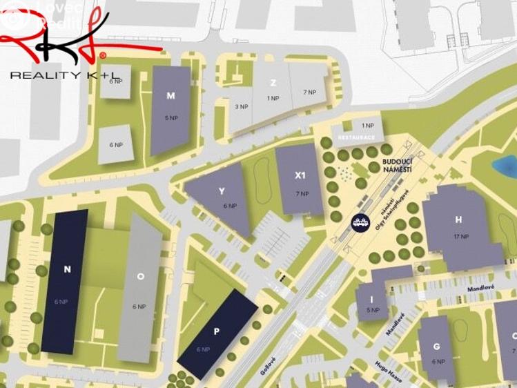 Продажа квартиры 2+KK Praha, náměstí Olgy Scheinpflugové č. 5