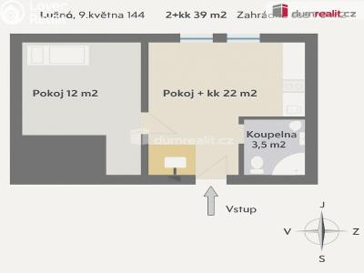 Rent apartment 2+KK Lužná, 9. května č. 2