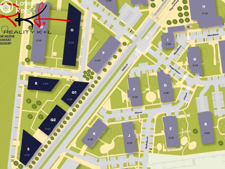 Продажа квартиры 2+KK Praha, náměstí Olgy Scheinpflugové č. 5