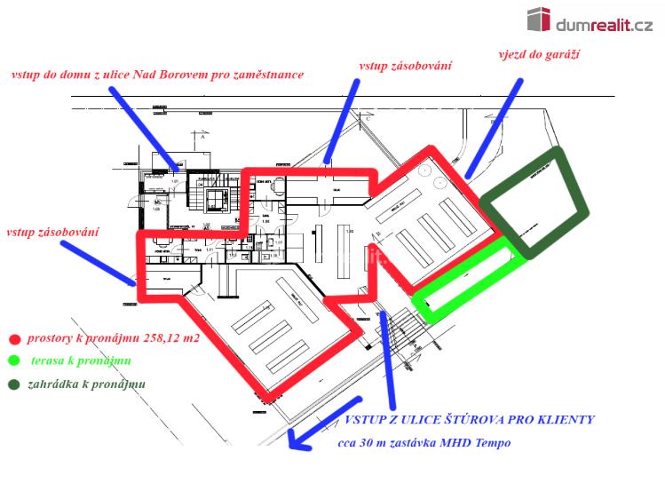 Pronájem obchodního prostoru Praha 4, Štúrova č. 23