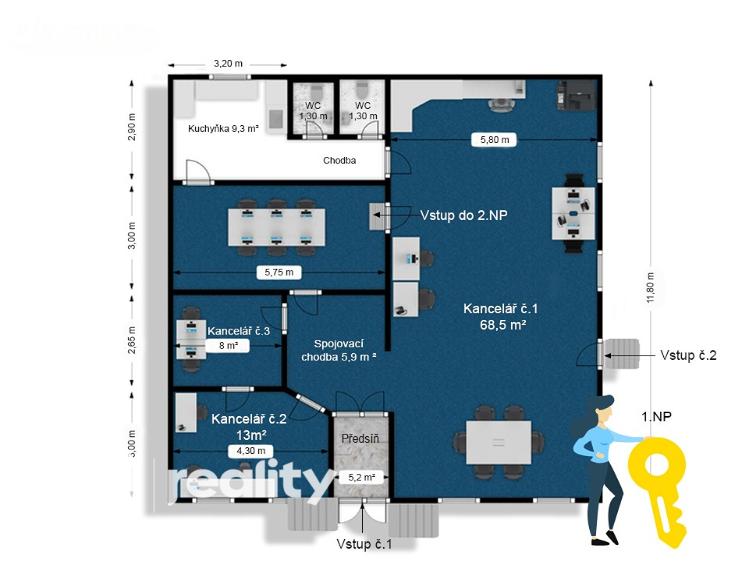 Pronájem obchodního prostoru Troubsko, Jihlavská 113/48 č. 11