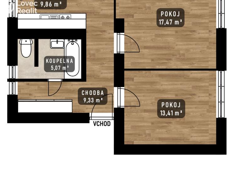 Prodej bytu 2+1 Ostrava, Olbrachtova č. 11