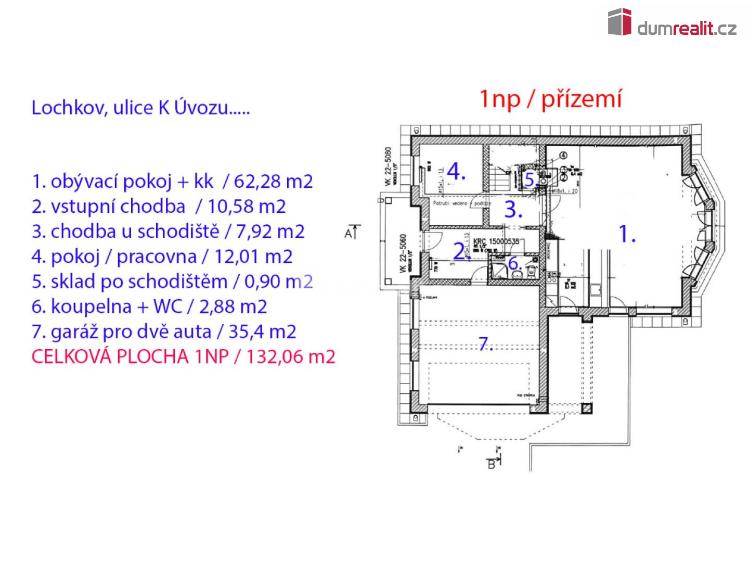 Prodej rodinného domu Praha-Lochkov, K úvozu č. 8