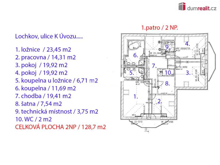 Prodej rodinného domu Praha-Lochkov, K úvozu č. 9