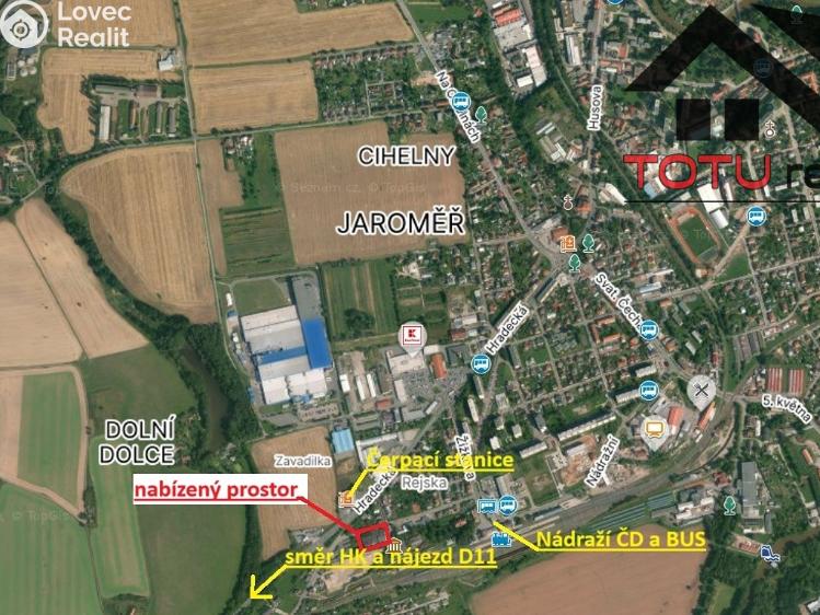 Pronájem obchodního prostoru Jaroměř, Jezbinská č. 2