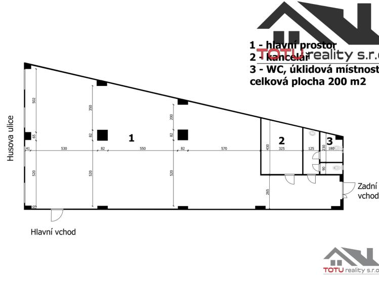 Pronájem obchodního prostoru Jaroměř, Husova č. 14