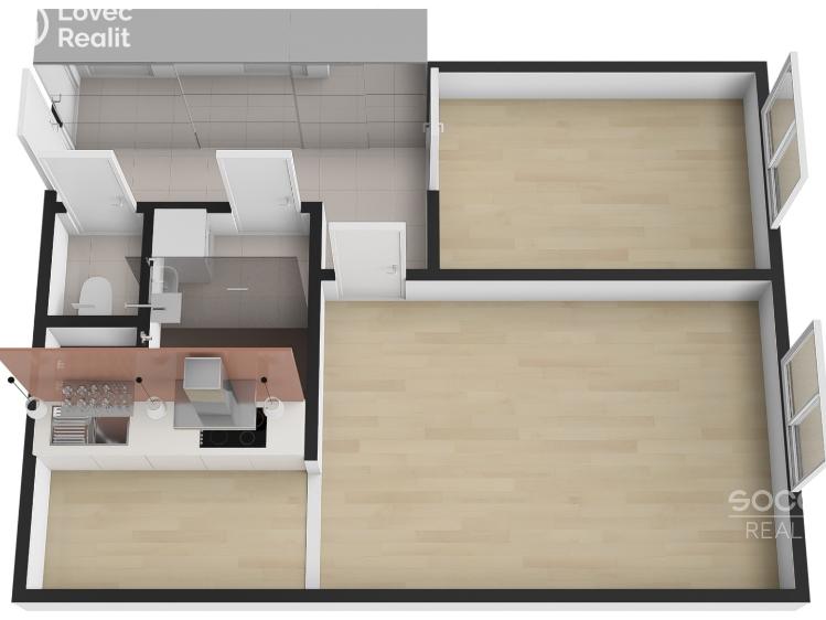 Аренда квартиры 2+KK Praha, Hrubého č. 17