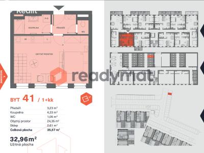 Sale apartment 1+KK Břeclav, Lidická č. 3