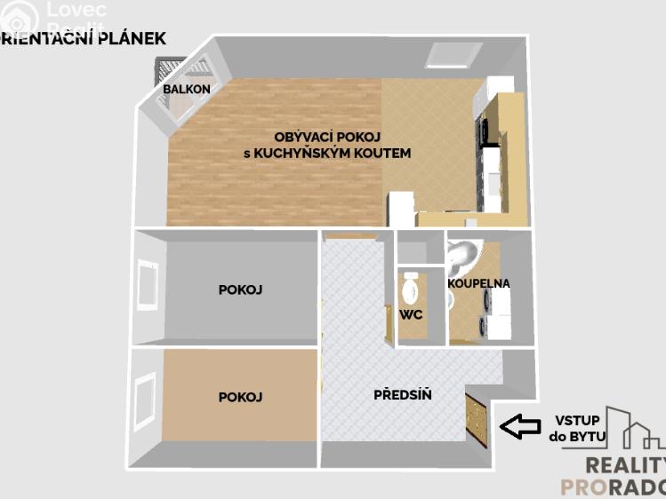 Продажа квартиры 3+KK Olomouc, Schweitzerova č. 23