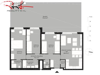 Sale apartment 4+KK Praha, Sedlářova č. 4