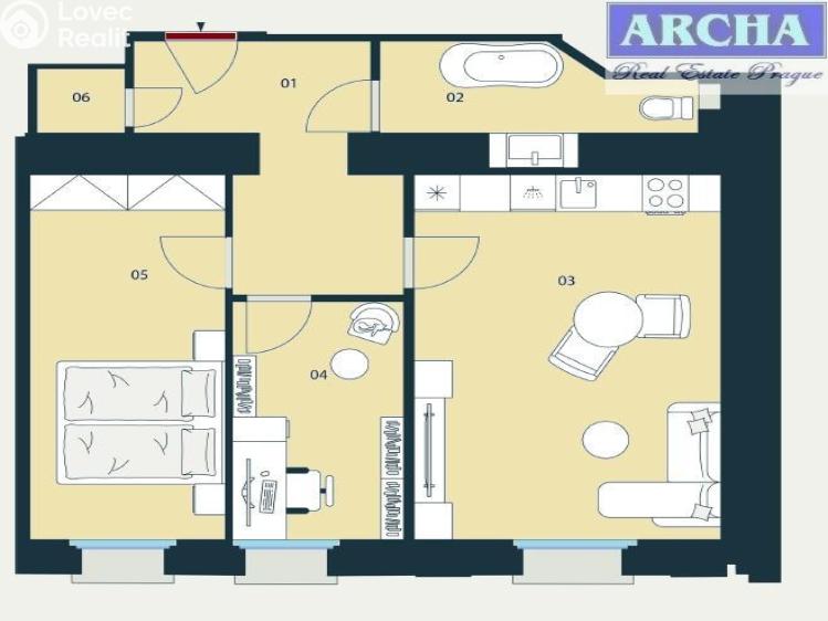 Prodej bytu 3+KK Praha, Mečislavova č. 2