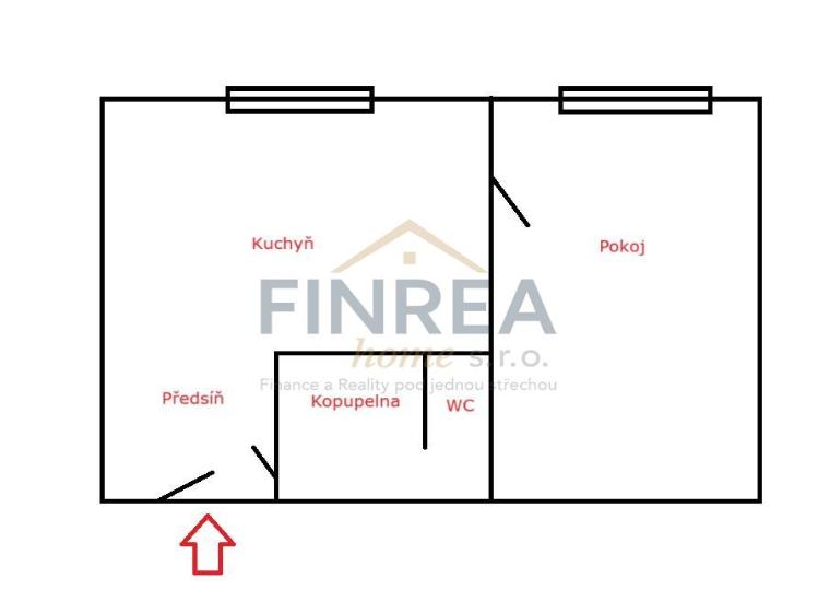 Prodej bytu 1+1 Jirkov, Jezerská č. 2
