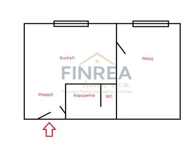 Prodej bytu 1+1 Jirkov, Jezerská č. 2