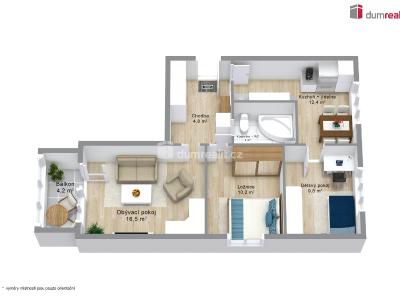 Prodej bytu 3+1 Karlovy Vary, Gagarinova č. 2