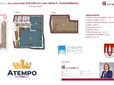 Rent apartment 3+KK České Budějovice, Lidická tř. č. 2