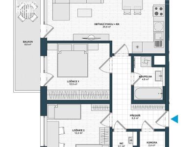 Продаж квартири 3+KK Praha, Waltariho č. 8