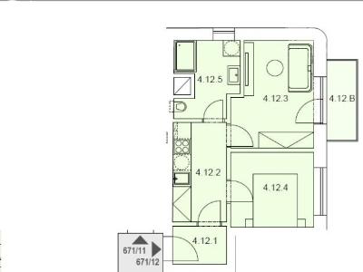 Sale apartment 1+KK Praha, Kolmá č. 4