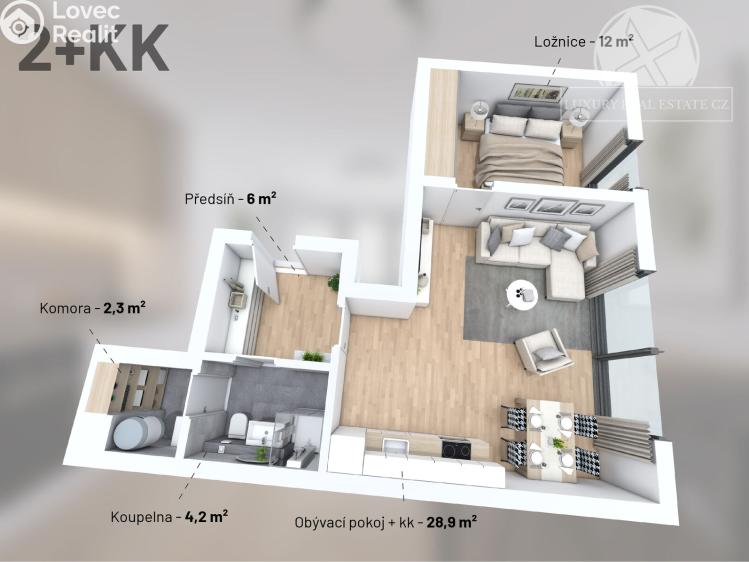Prodej bytu 2+KK Praha, V Předním Hloubětíně č. 11