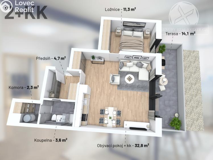 Prodej bytu 2+KK Praha, V Předním Hloubětíně č. 7