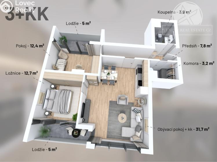 Prodej bytu 3+KK Praha, V Předním Hloubětíně č. 7