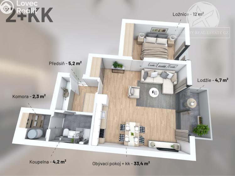 Продажа квартиры 2+KK Praha, V Předním Hloubětíně č. 1