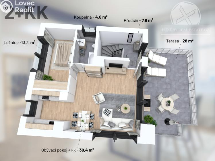 Prodej bytu 2+KK Praha, V Předním Hloubětíně č. 1