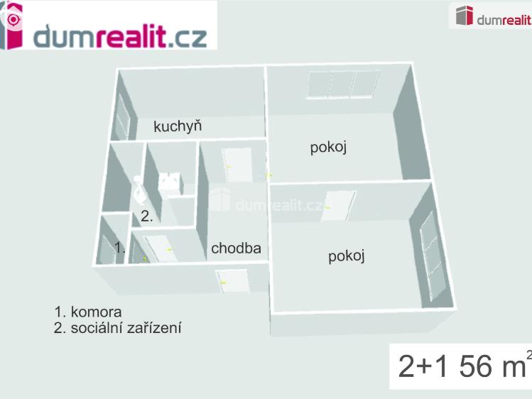 Prodej bytu 2+1 Sokolov, Karla Hynka Máchy č. 11