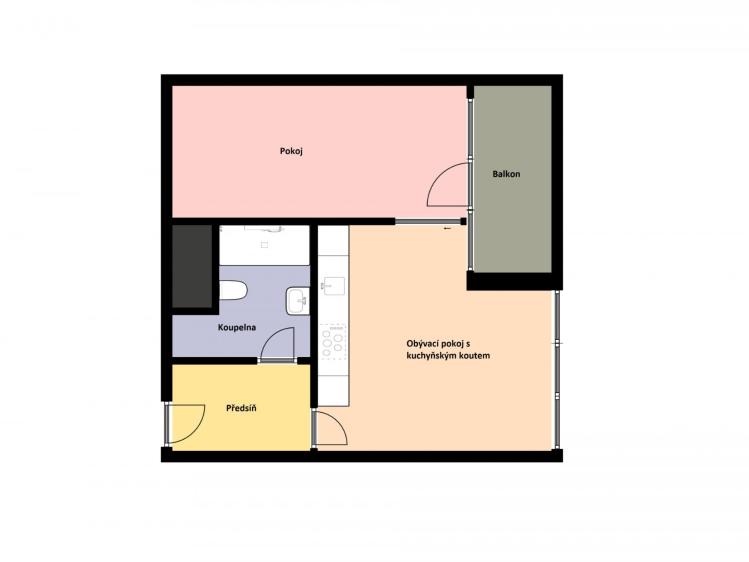 Rent apartment 2+KK Praha, Breitfeldova č. 14