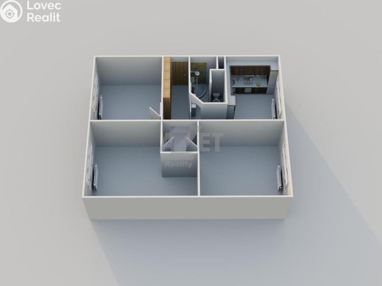 Sale apartment 3+1 Karviná, Divišova č. 16