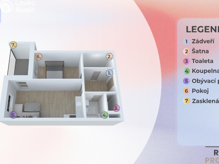 Prodej bytu 2+KK Olomouc, Peškova č. 16