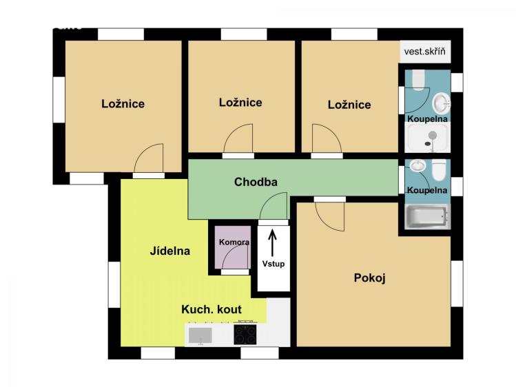 Pronájem bytu 5+KK Přelouč č. 15