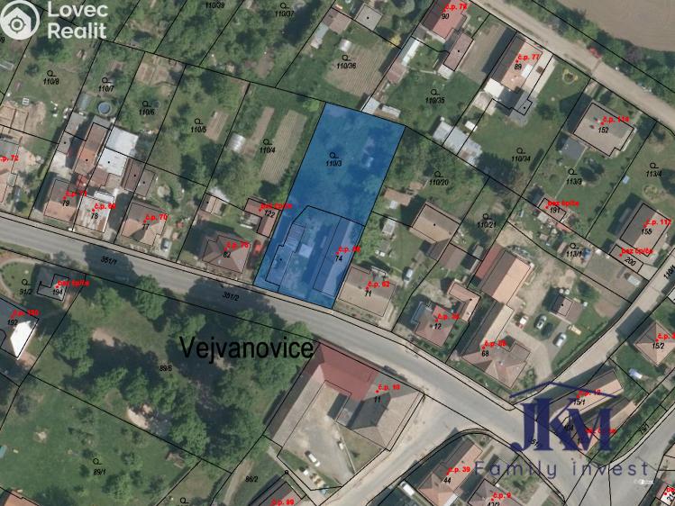 Prodej rodinného domu Vejvanovice č. 12