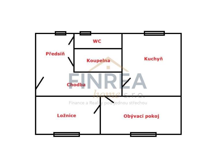 Prodej bytu 2+1 Most, Konstantina Biebla č. 3