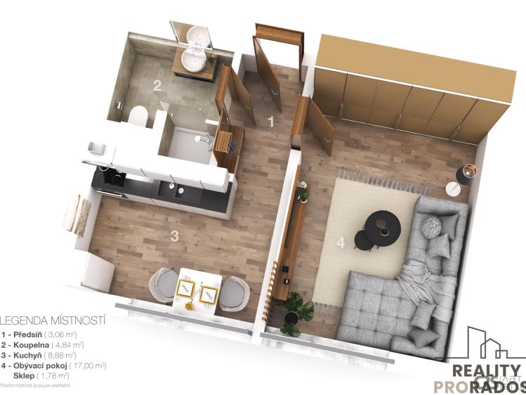 Продаж квартири 1+1 Ostrava, Ahepjukova č. 2