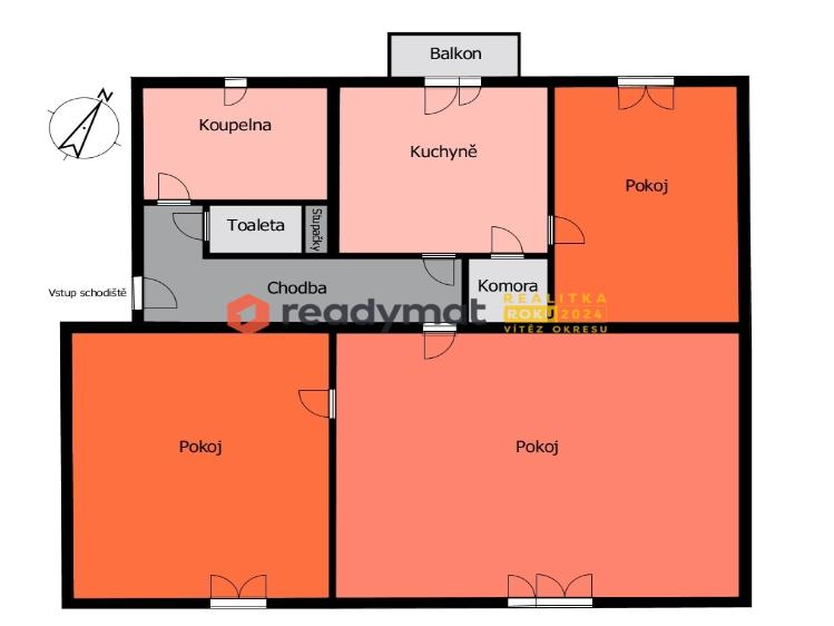 Продаж квартири 3+1 Uherský Brod, Na Dlouhých 1718 č. 19