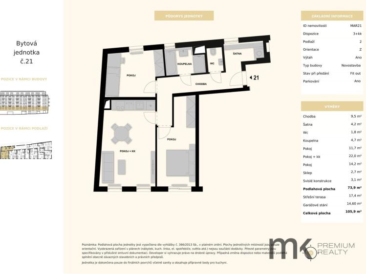 Продаж квартири 3+KK Praha, Maroldova č. 6