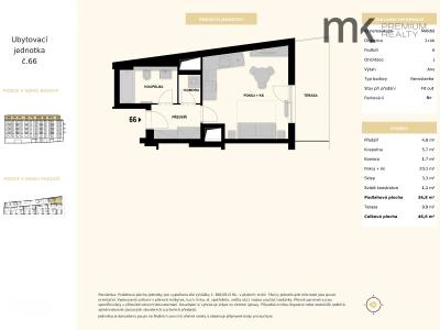Sale apartment 1+KK Praha, Maroldova č. 6