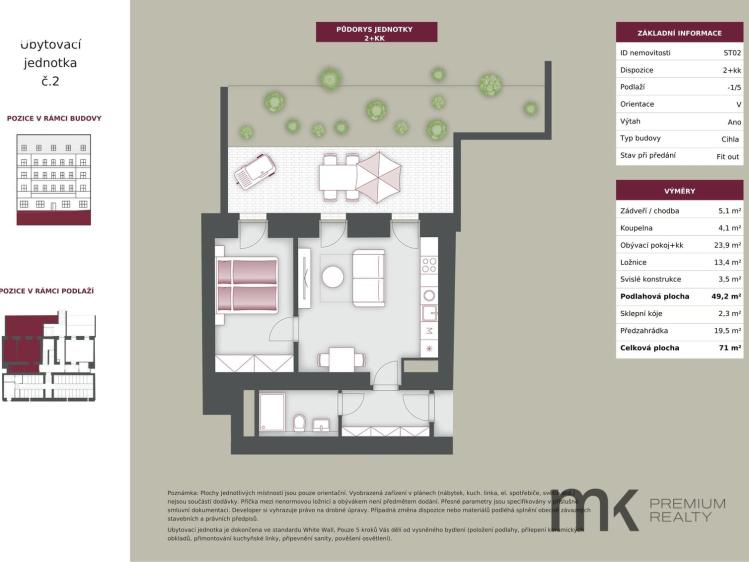Prodej bytu 2+KK Praha, Studentská č. 12