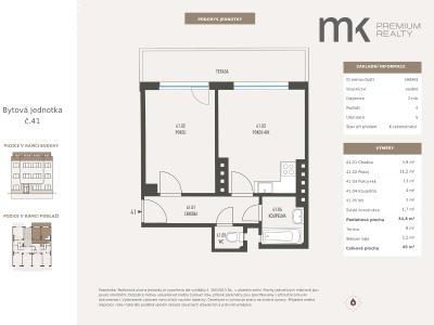Sale apartment 2+KK Praha, Hanusova č. 6