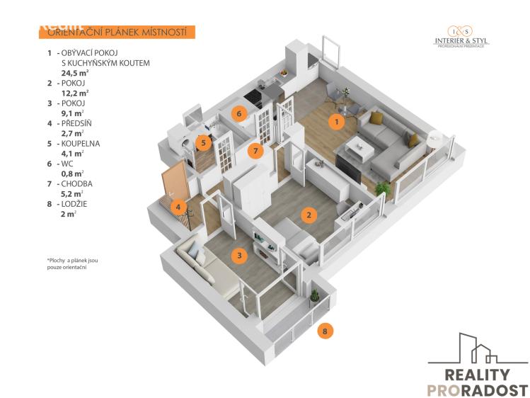Prodej bytu 3+KK Praha, Slévačská č. 19