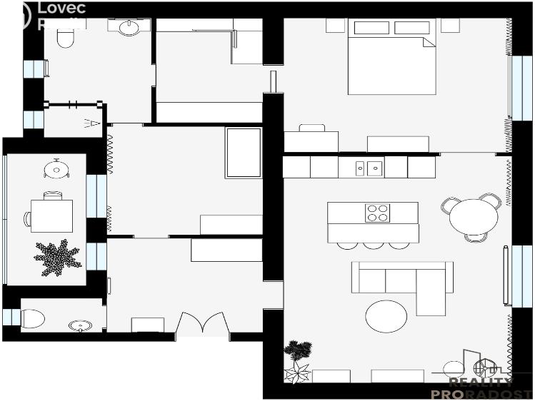 Prodej bytu 3+KK Ostrava, Českobratrská č. 44