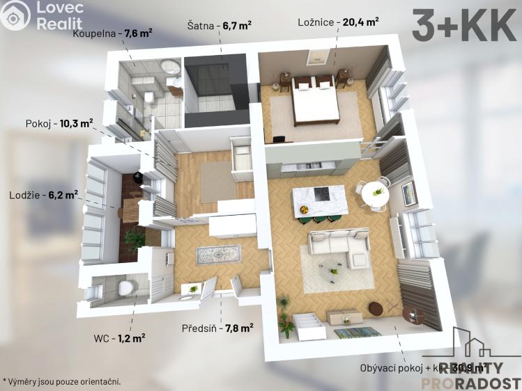 Prodej bytu 3+KK Ostrava, Českobratrská č. 45
