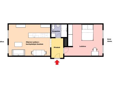 Оренда квартири 2+KK Praha, Moravská č. 4