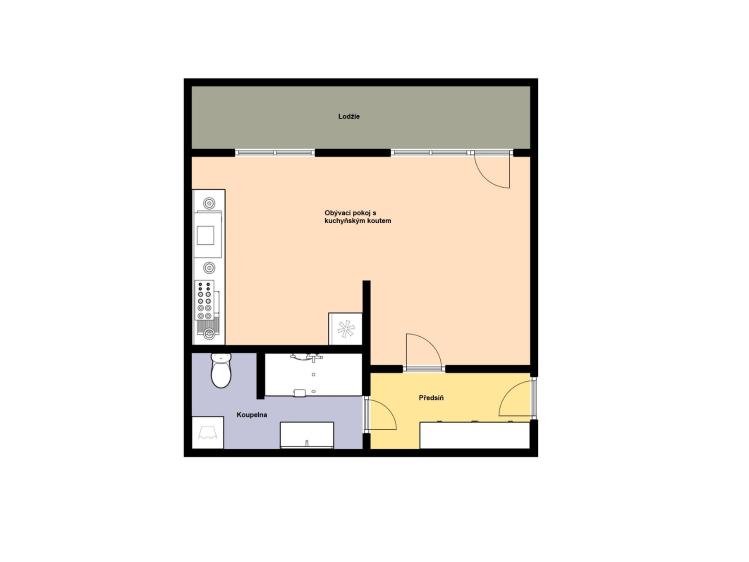 Pronájem bytu 1+KK Praha, Teplická č. 2